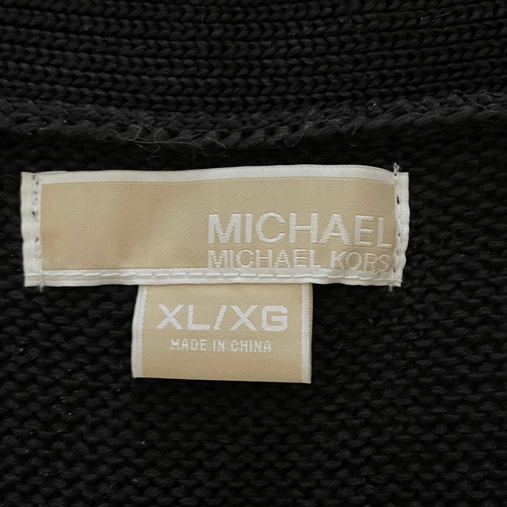 Michael Kors Black Chunky Knit Button Down Cardigan Sweater NWOT - Picture 10 of 12